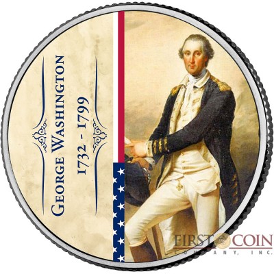 USA 285th BIRTHDAY OF GEORGE WASHINGTON 1st PRESIDENT OF USA series COIN OF THE MONTH $0.25 Quarter Dollar 2017